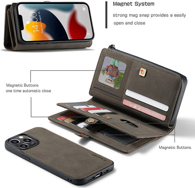 iPhone 13 Pro Magnetic flip Wallet case cover