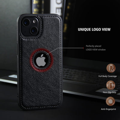 iPhone 13 Pro leather case cover with camera protection