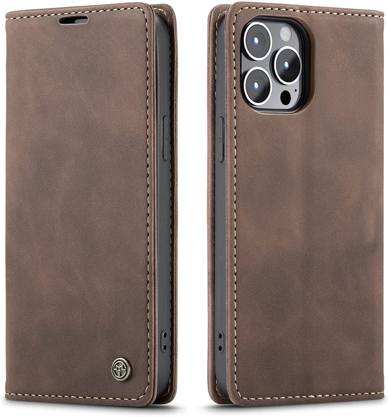 iPhone 13 Pro leather case cover with camera protection