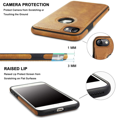 Apple iPhone 8 leather back case cover