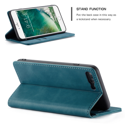 Apple iPhone 8 Plus Leather Wallet flip case cover with stand function