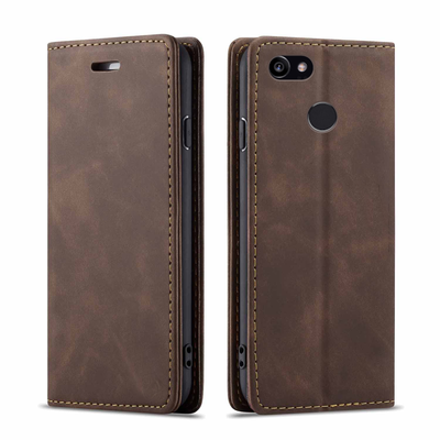 Google Pixel 2 XL Coffee color leather wallet flip cover case By excelsior