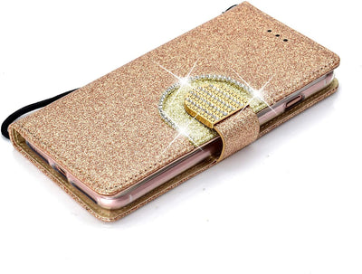 Excelsior Leather Glitter Wallet Flip Case Cover For Apple iPhone SE 2020 | iPhone 7 | iPhone 8