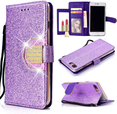 Excelsior Leather Glitter Wallet Flip Case Cover For Apple iPhone SE 2020 | iPhone 7 | iPhone 8