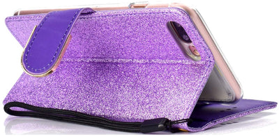 Excelsior Leather Glitter Wallet Flip Case Cover For Apple iPhone SE 2020 | iPhone 7 | iPhone 8