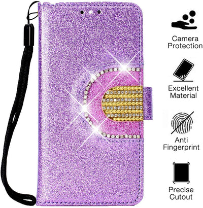 Excelsior Leather Glitter Wallet Flip Case Cover For Apple iPhone SE 2020 | iPhone 7 | iPhone 8