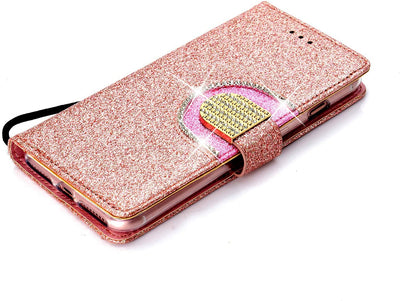 Excelsior Leather Glitter Wallet Flip Case Cover For Apple iPhone SE 2020 | iPhone 7 | iPhone 8