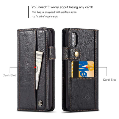 Excelsior Premium Leather Wallet flip Cover Case For Apple iPhone XS Max