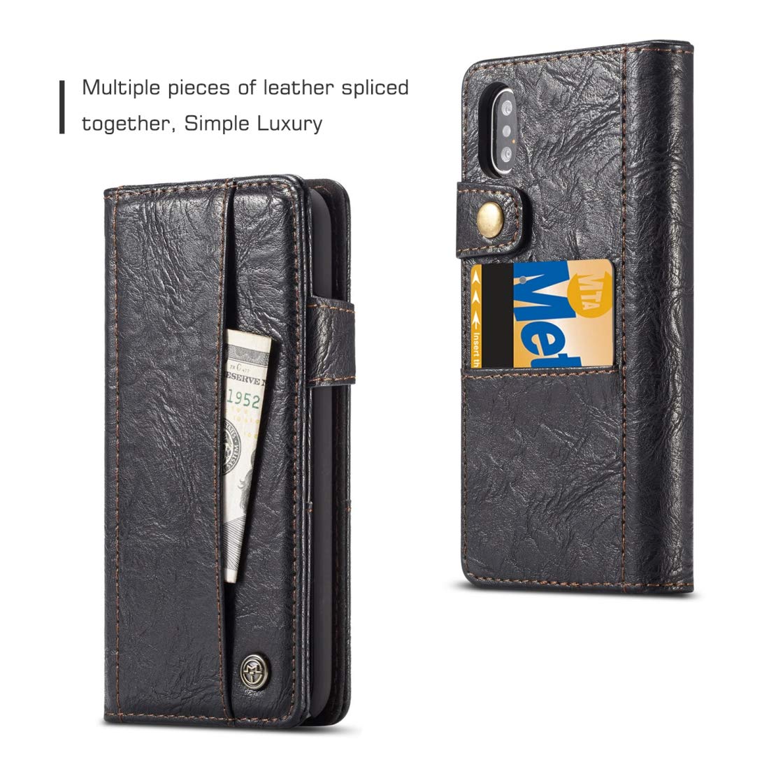 Excelsior Premium Leather Wallet flip Cover Case For Apple iPhone XS Max