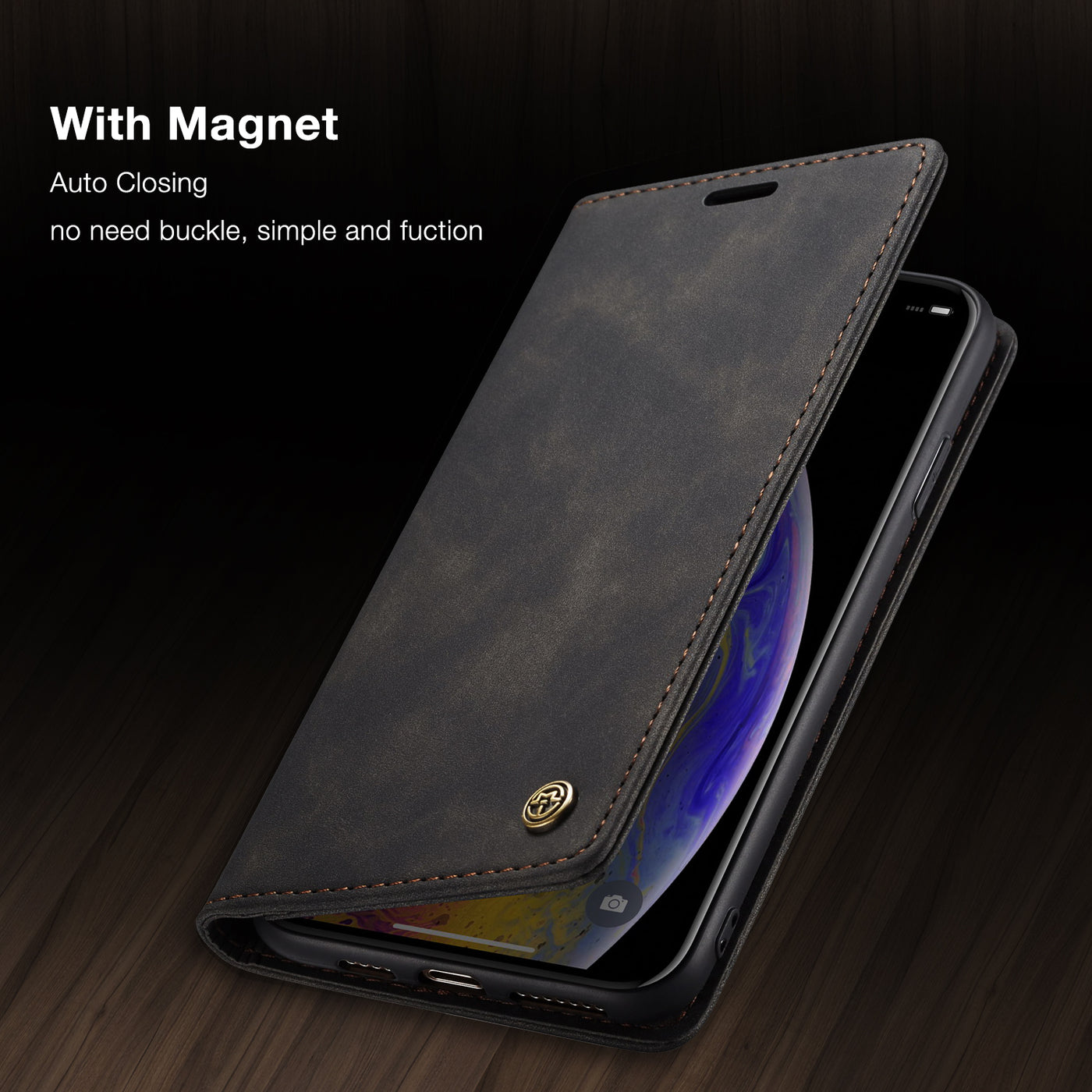 Apple iPhone XR Premium PU Leather Wallet flip Cover Case By Excelsior
