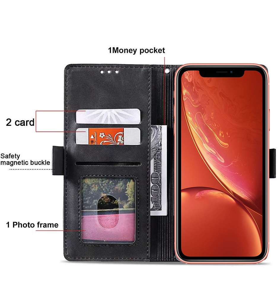 Excelsior Premium PU Leather Wallet flip Cover Case For Apple iPhone XR