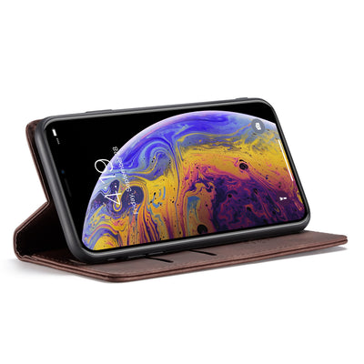 Apple iPhone XS Max Leather Wallet flip case cover with stand function