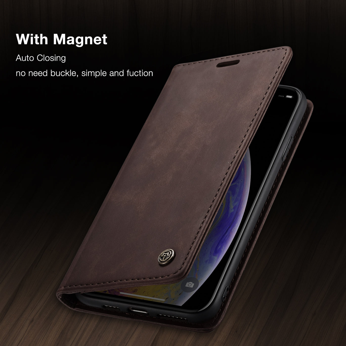 Apple iPhone XS Max Magnetic flip Wallet case cover