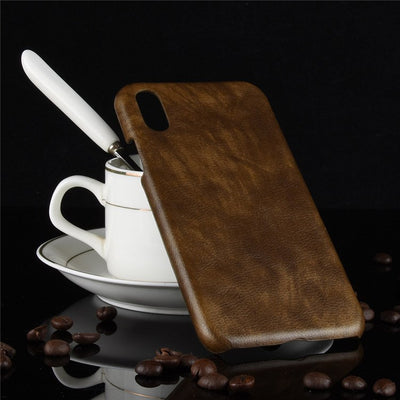 Apple iPhone XS Max leather back case cover